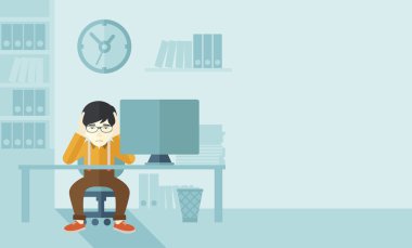 Stres altında overworked işadamıdır.
