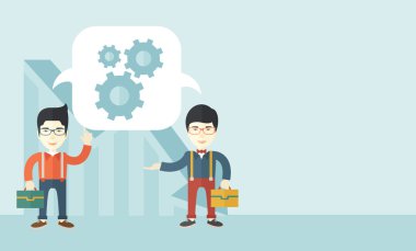 Two man carrying bags