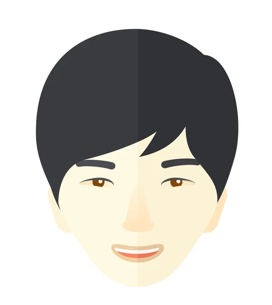 Japonés joven chico . — Vector de stock