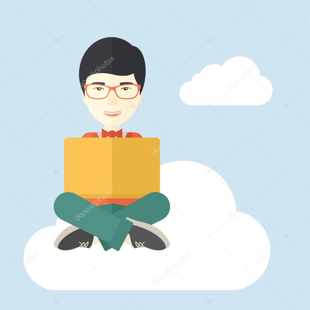 Chinese guy reading a book