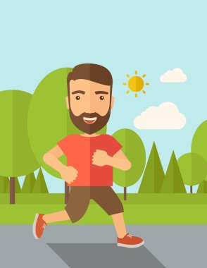 Confident athlete getting ready for a race.
