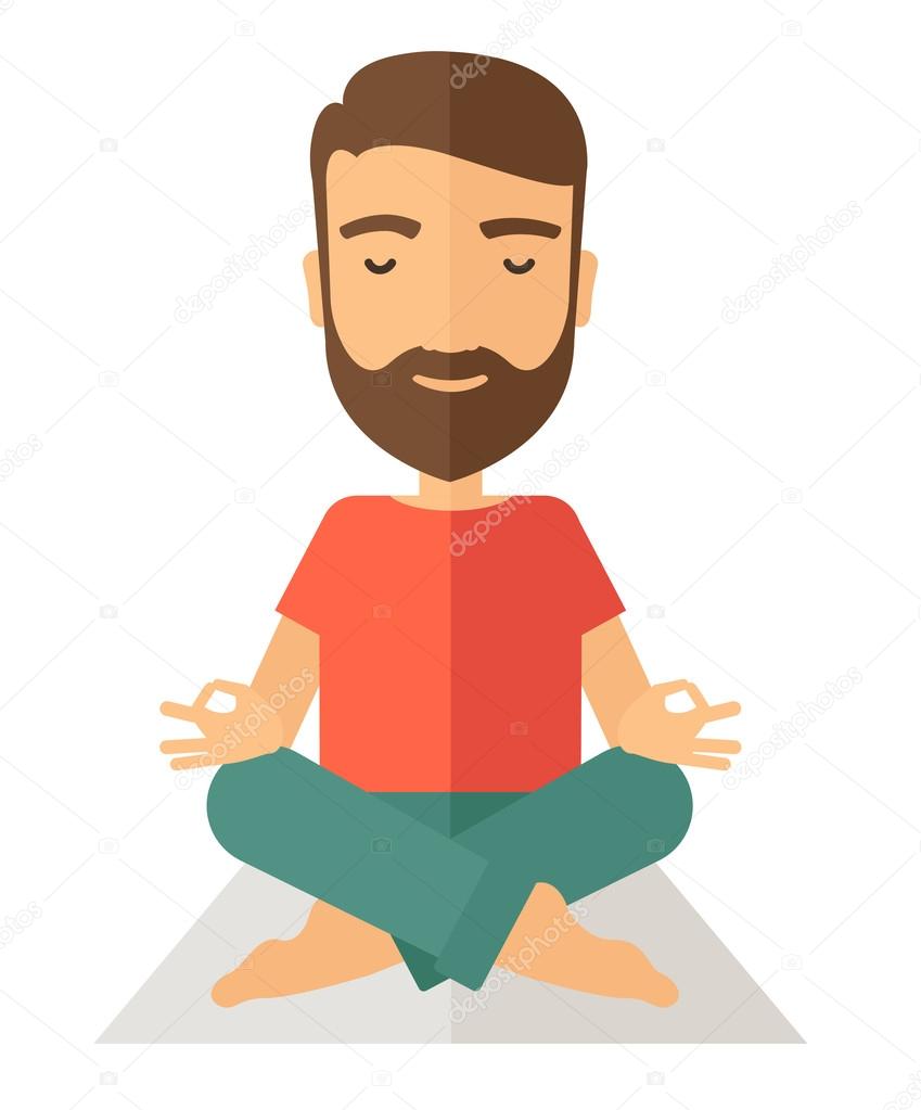 Homem fazendo ioga. imagem vetorial de VisualGeneration© 78912164