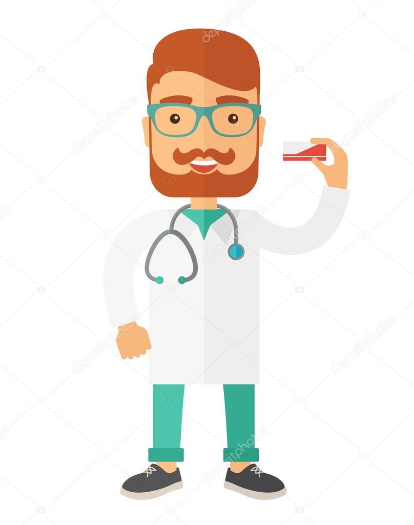 Pharmacist holding a medicine