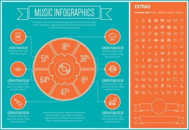 Music Line Design Infographic Template