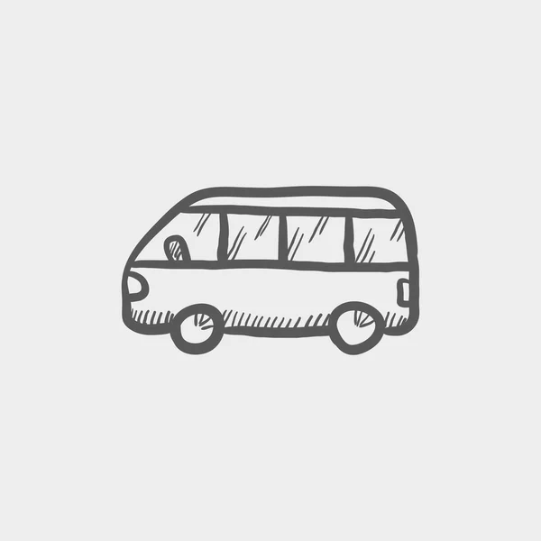Minibus-Ikone — Stockvektor