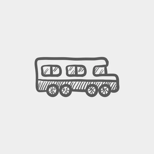 Schoolbus schets pictogram — Stockvector