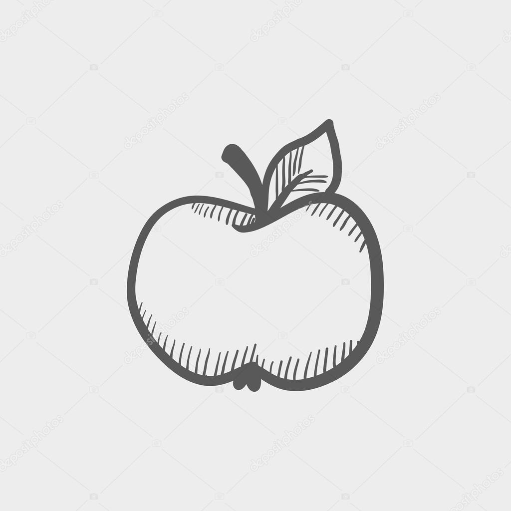 Apple sketch icon