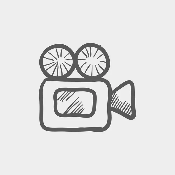 Videocamera schets pictogram — Stockvector