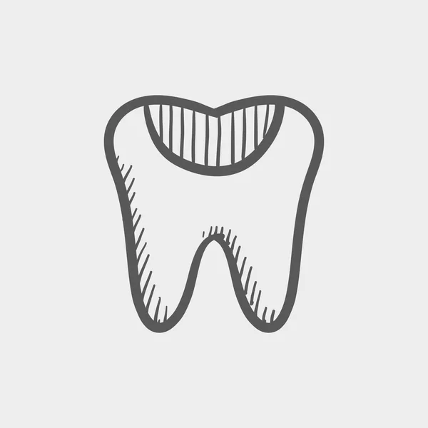 Icono de dibujo de caries dental — Vector de stock