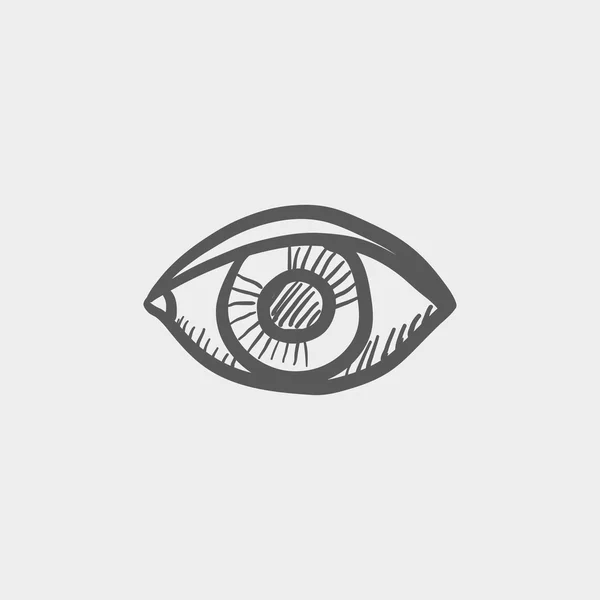 Eye sketch icon — Stock Vector
