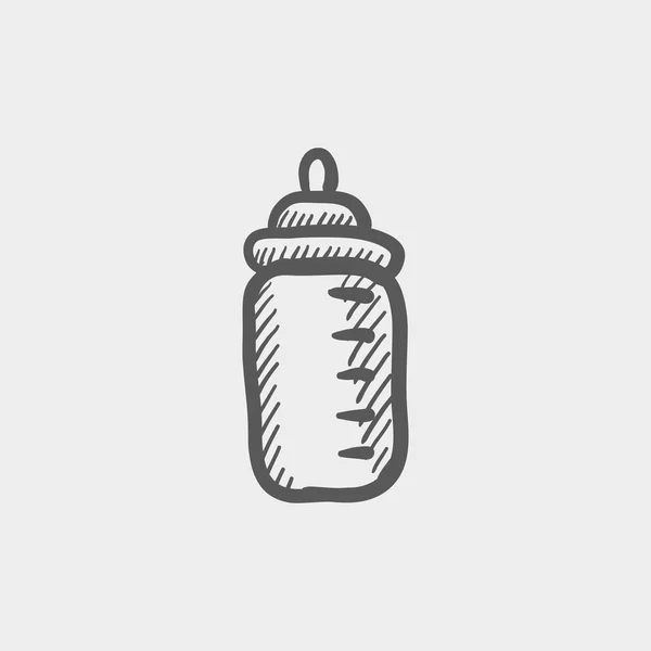 Butelka do karmienia szkic ikona — Wektor stockowy