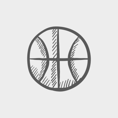 Basketbol topu kroki simgesi