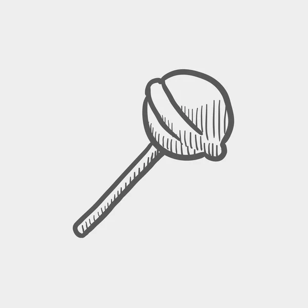Icône ronde de croquis de sucette — Image vectorielle