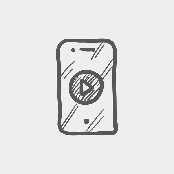 Volume control sketch icon — Stock Vector