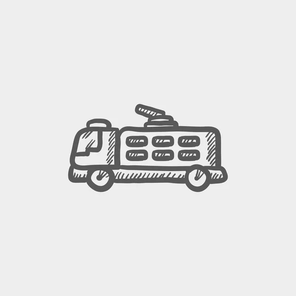 Fire truck schets pictogram — Stockvector