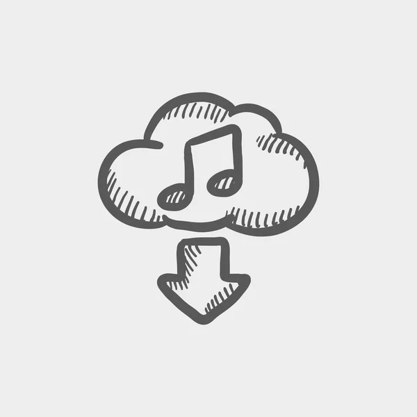 Téléchargement de music sketch icon — Image vectorielle