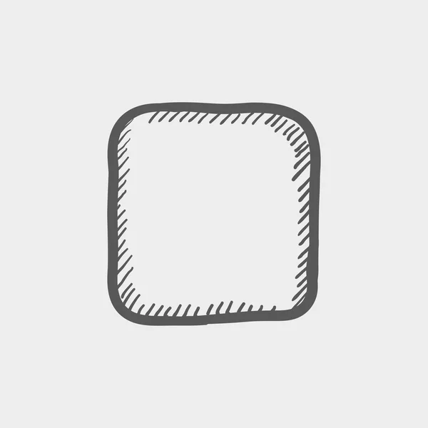 Stop button sketch icon — Stock Vector