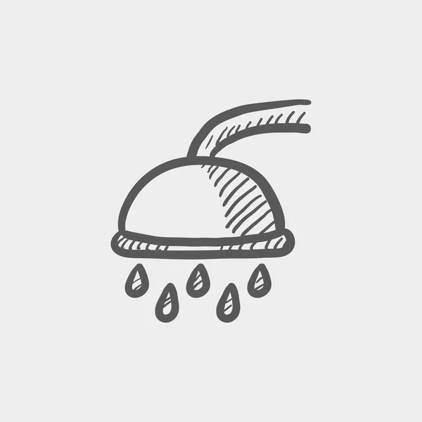 Prysznic szkic ikona — Wektor stockowy
