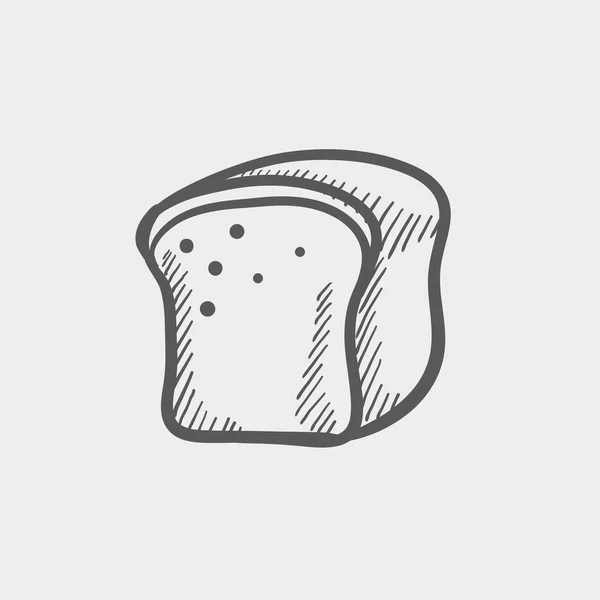 Liten storlek limpa bröd skiss ikon — Stock vektor