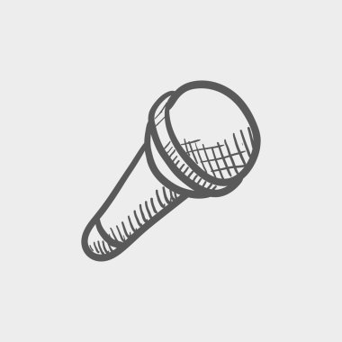 Kablosuz mikrofon kroki simgesi