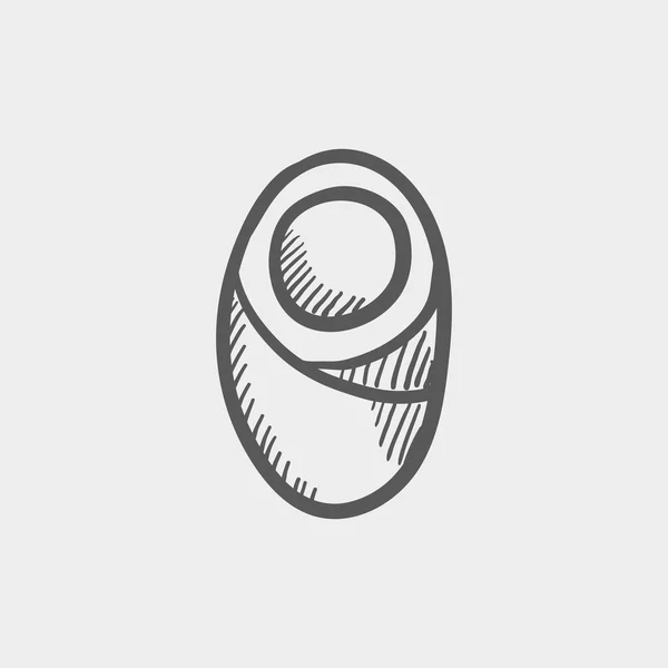 Human cell sketch icon — Stock Vector
