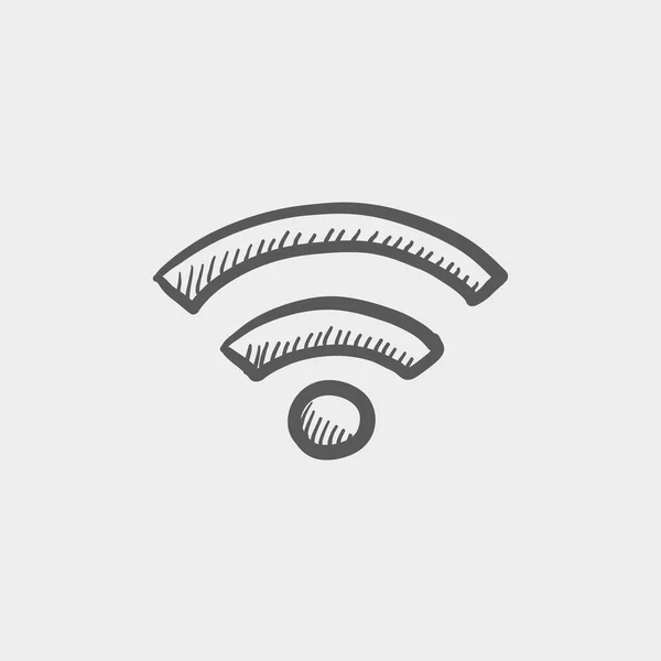 Wifi-Sketch-Symbol — Stockvektor