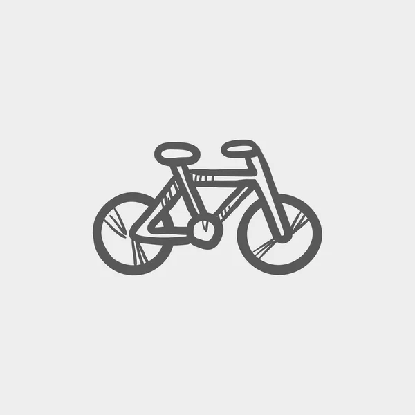 Vintage icono del boceto de bicicleta — Vector de stock