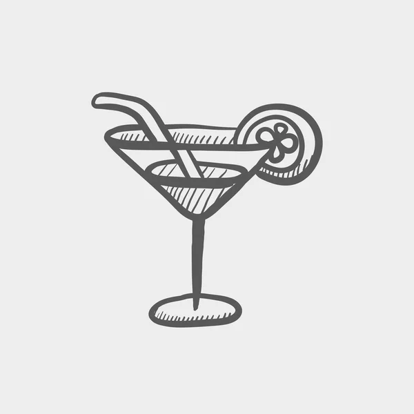 Icono de boceto de bebida Margarita — Vector de stock