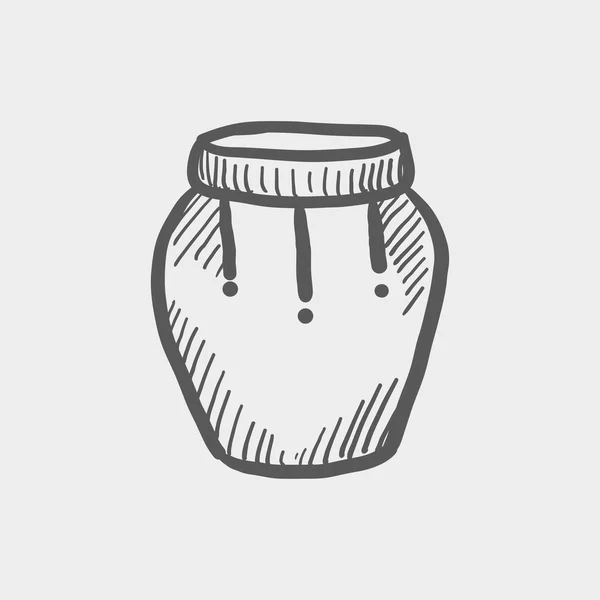 Instrumento de percusión icono de boceto — Vector de stock