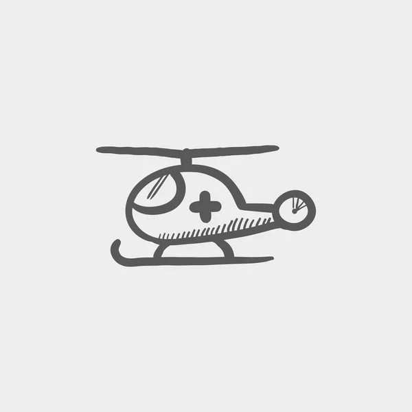 Lucht ambulance schets pictogram — Stockvector