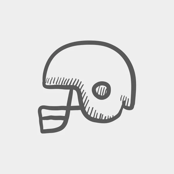 Casque de football croquis iconj — Image vectorielle