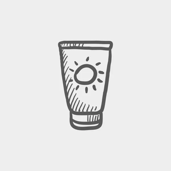 Summer beach glass sketch icon — Stock Vector