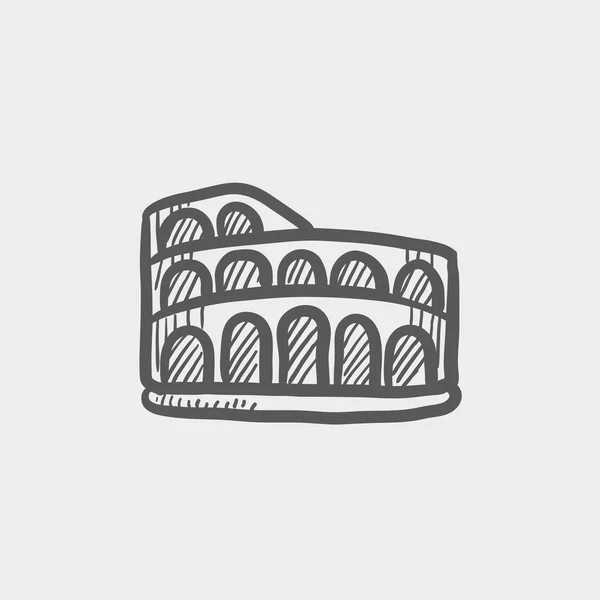 Icono del boceto del Coliseo — Vector de stock