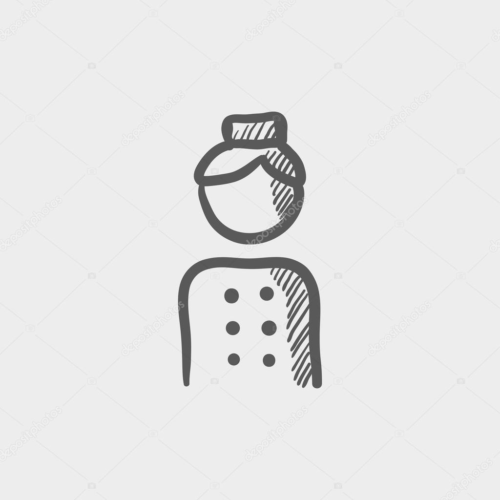 Bellboy sketch icon