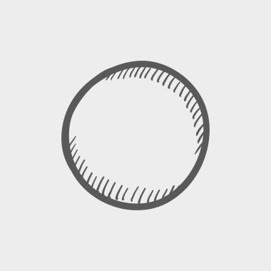 Stop sign sketch icon