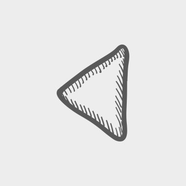 Playback button sketch icon