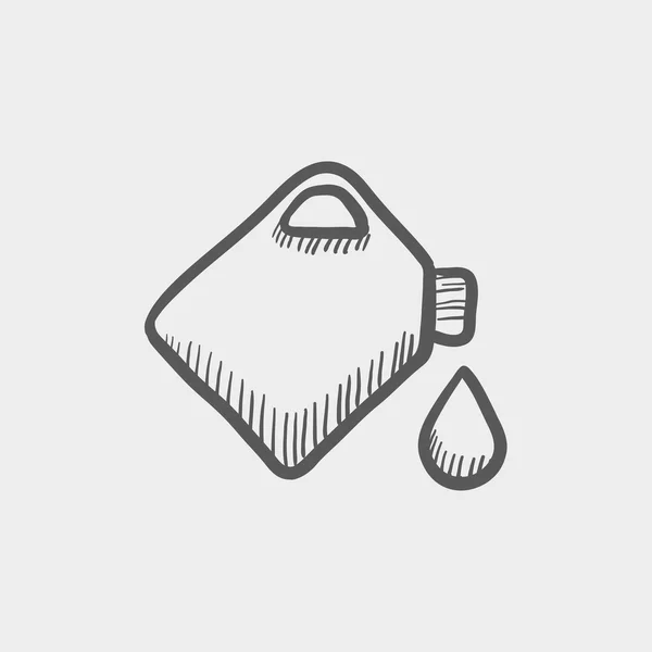 Icono de boceto de contenedor de gas — Vector de stock