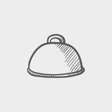 Food cover sketch icon