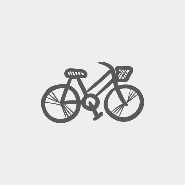 Bicicleta icono del boceto — Vector de stock