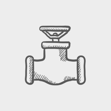 Oil pipe sketch icon