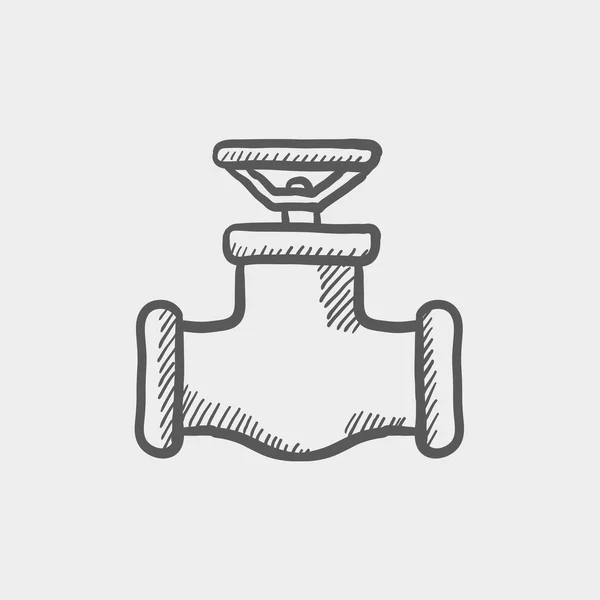 Oil pipe sketch icon — ストックベクタ