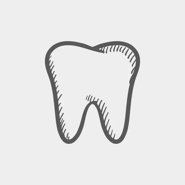 Zahn-Skizze — Stockvektor
