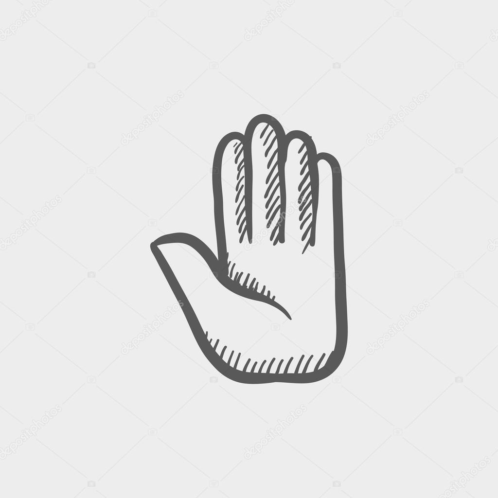 Hand sketch icon