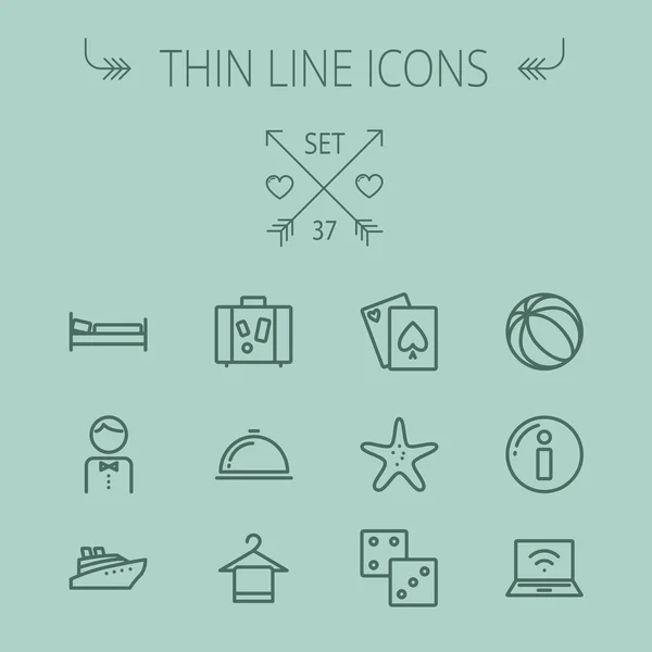 Travel thin line icon set — Stock Vector