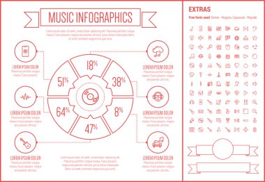 Music Line Design Infographic Template