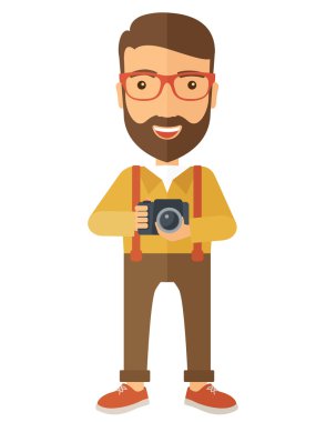 onun kamera tutarak fotoğrafçı