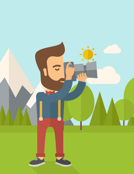 Фотограф фотографирует
.