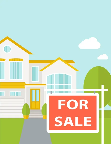 The house on sale. — Stock Vector