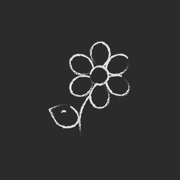 Icono de flor dibujado en tiza . — Foto de Stock