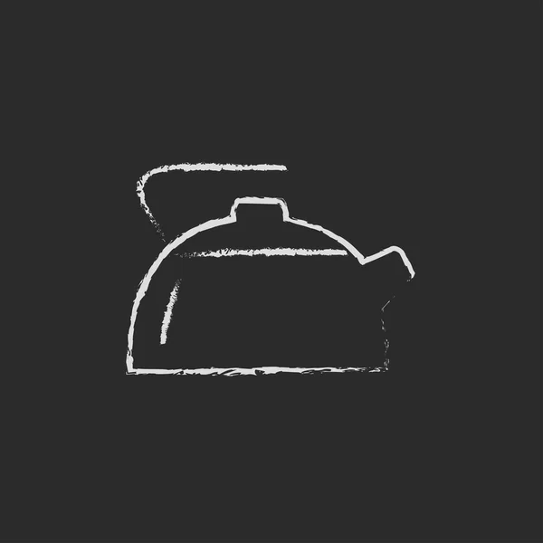 Значок чайника, нарисованный мелом . — стоковый вектор